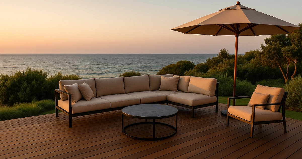 ThermoWood Decking – luxury outdoor terrace with thermo-treated timber boards in Europe